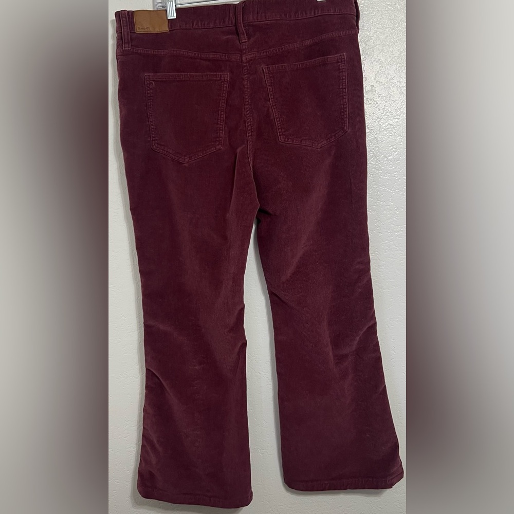 Madewell The Perfect Vintage Flare Jean Corduroy Christmas Burgundy Sz 32 - Picture 4 of 10